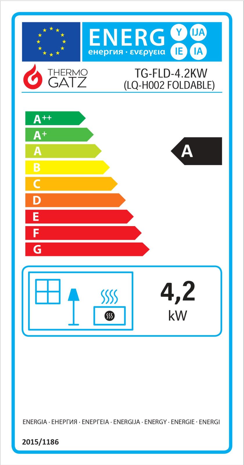 Θερμάστρα Υγραερίου TG-FLD-4.2KW BLACK - Image 5