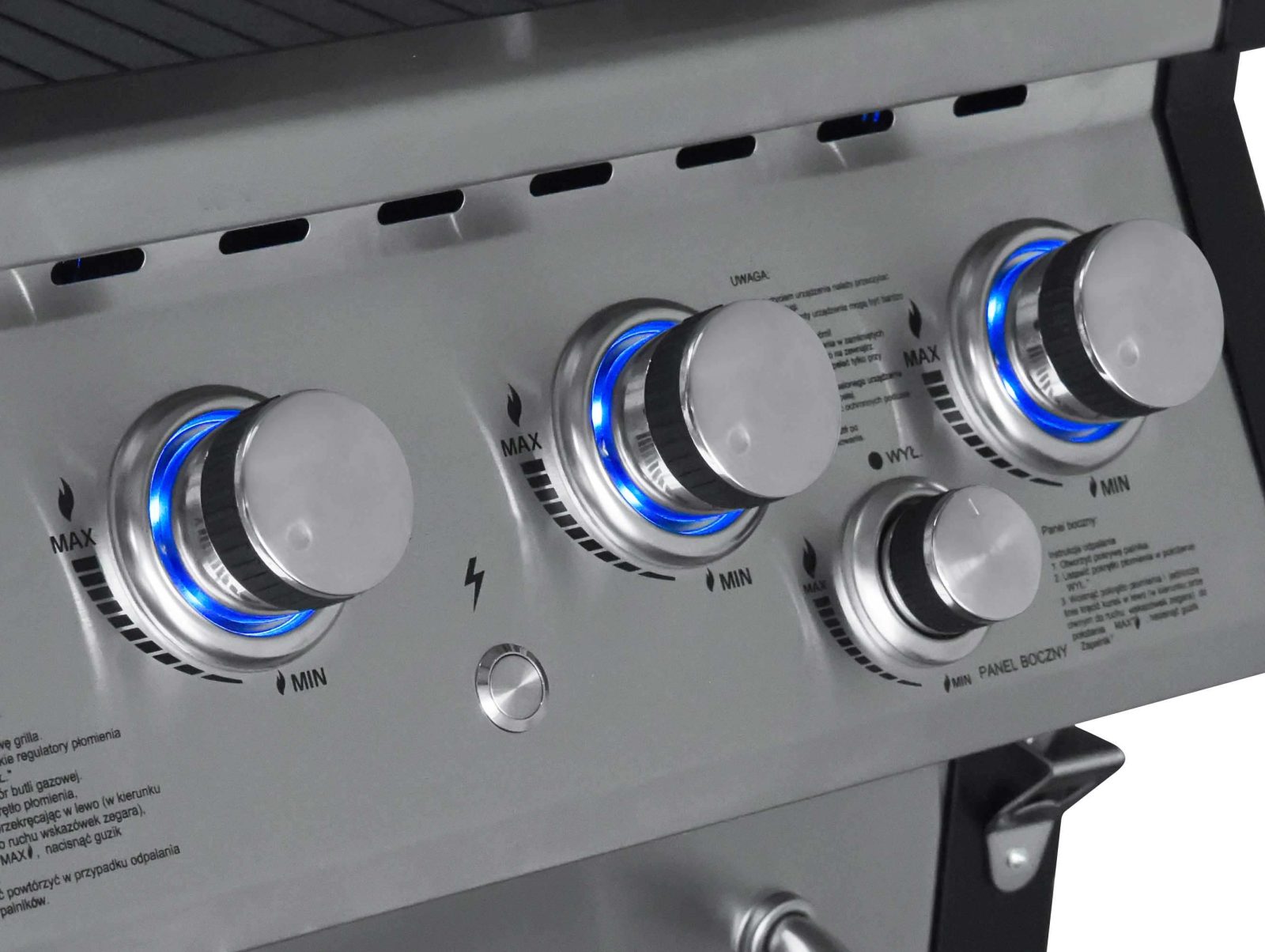 BBQ ΥΓΡΑΕΡΙΟΥ GS GRILL SUPERIOR 3+1 ΙΝΟΧ - 14kW - Image 7