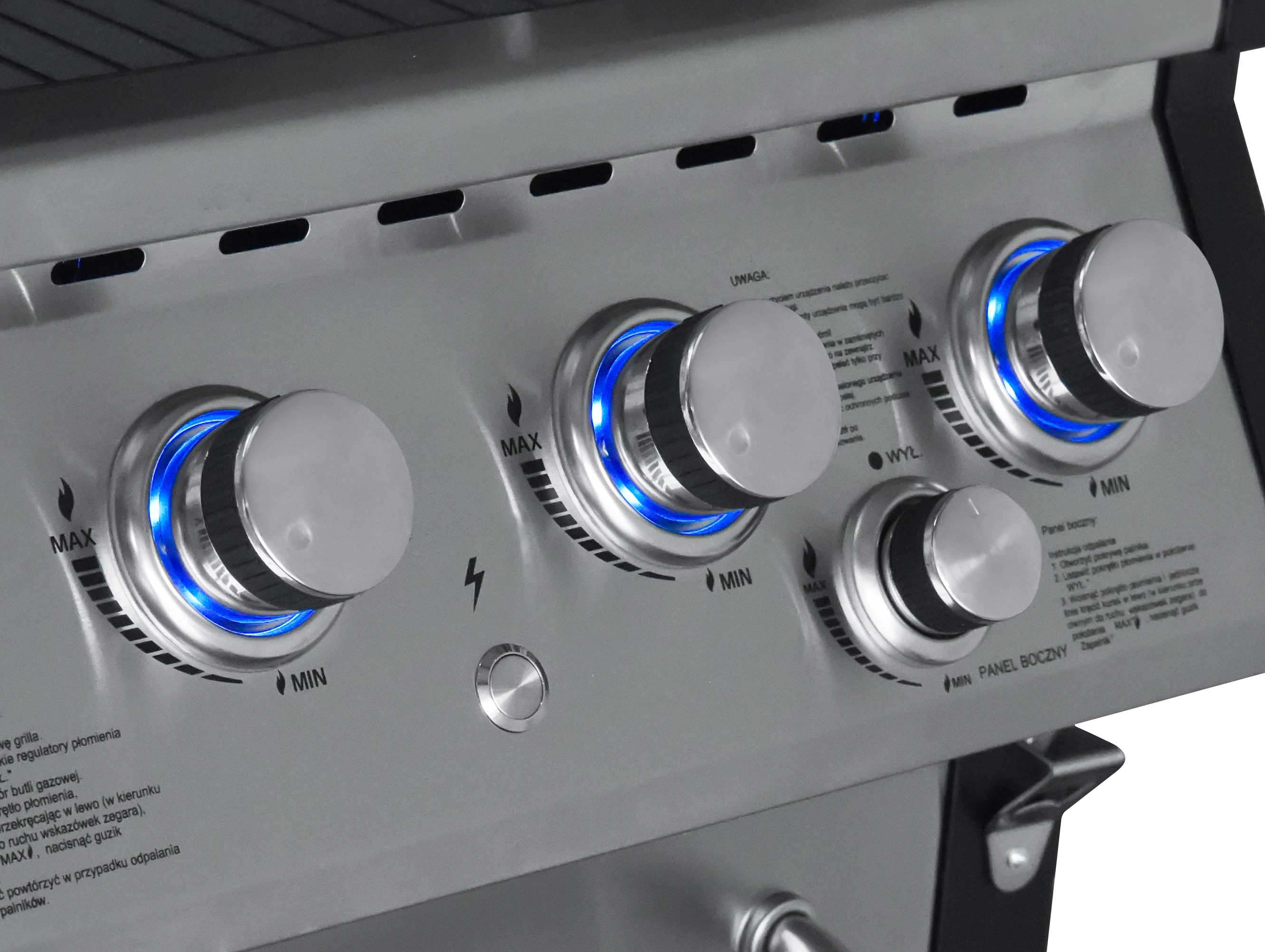 BBQ ΥΓΡΑΕΡΙΟΥ GS GRILL SUPERIOR 3+1 ΙΝΟΧ - 14kW - Image 7