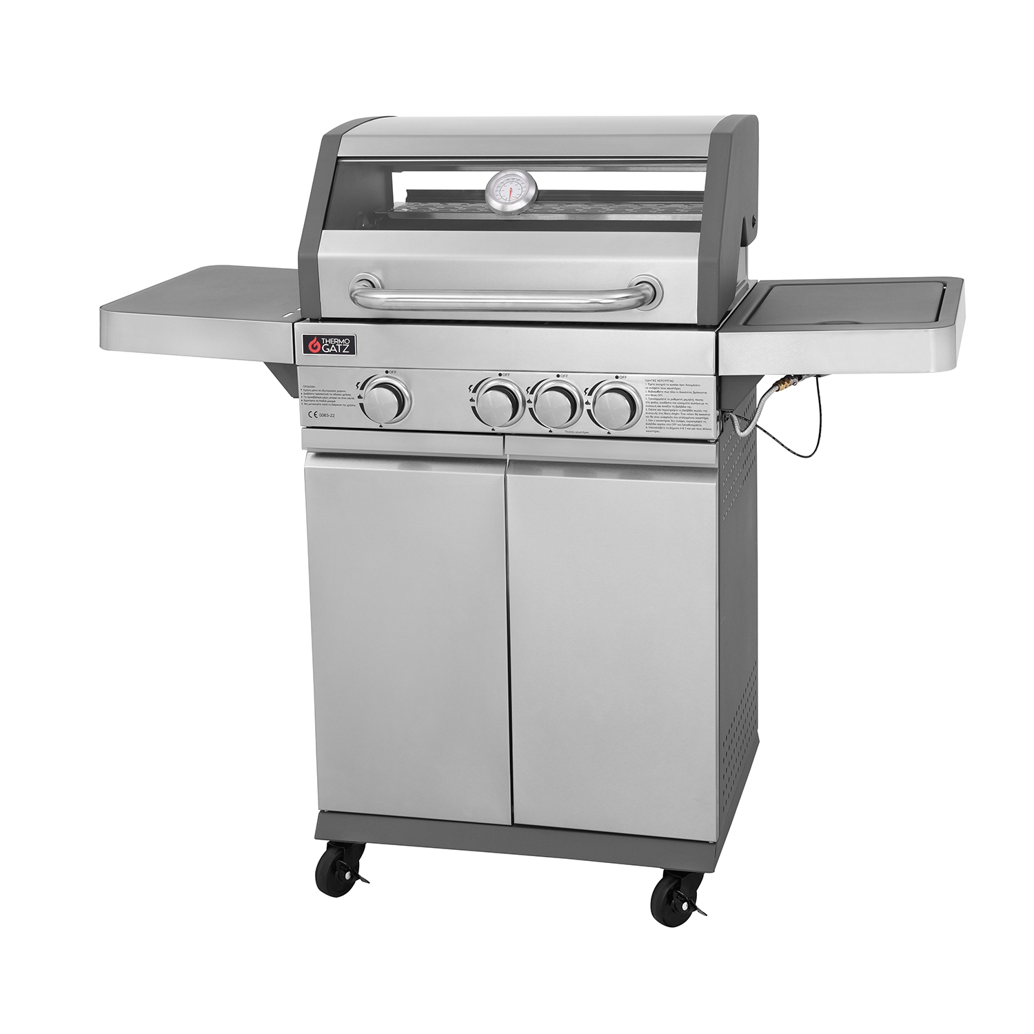 BBQ ΥΓΡΑΕΡΙΟΥ GS GRILL VIEW 3+1 ΙΝΟΧ - 11,5kW - Image 3