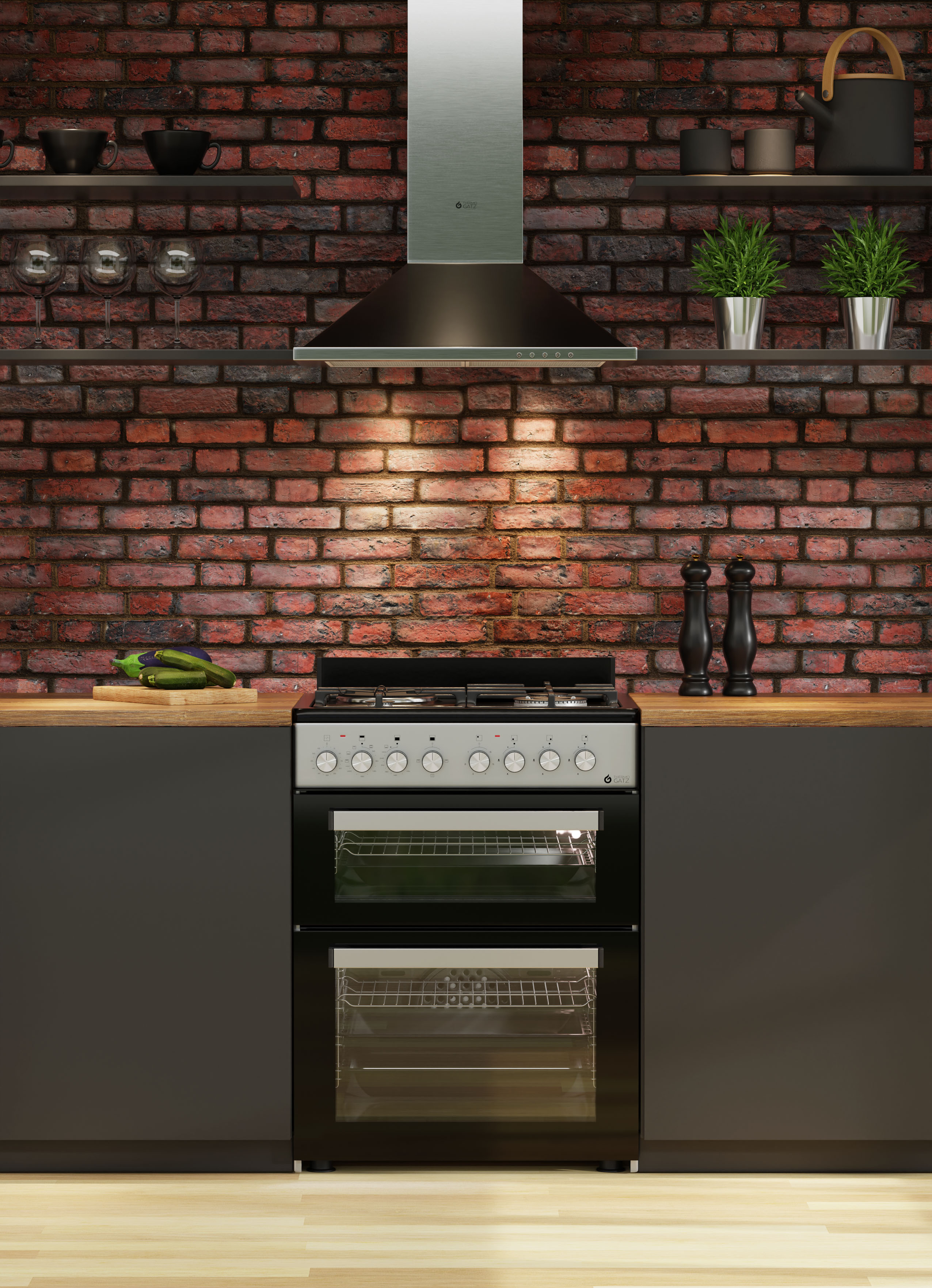 ΚΟΥΖΙΝΑ ΜΙΚΤΗ TGS 8001 IX DOUBLE-CAVITY - Image 8