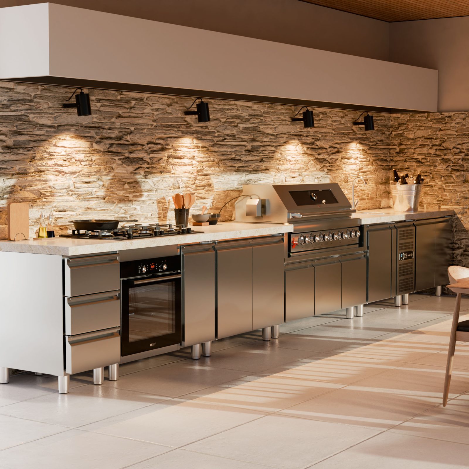BBQ ΥΓΡΑΕΡΙΟΥ SEMI-PROF TGH-BI-B8B-G 6+1 26,7kW - Image 39
