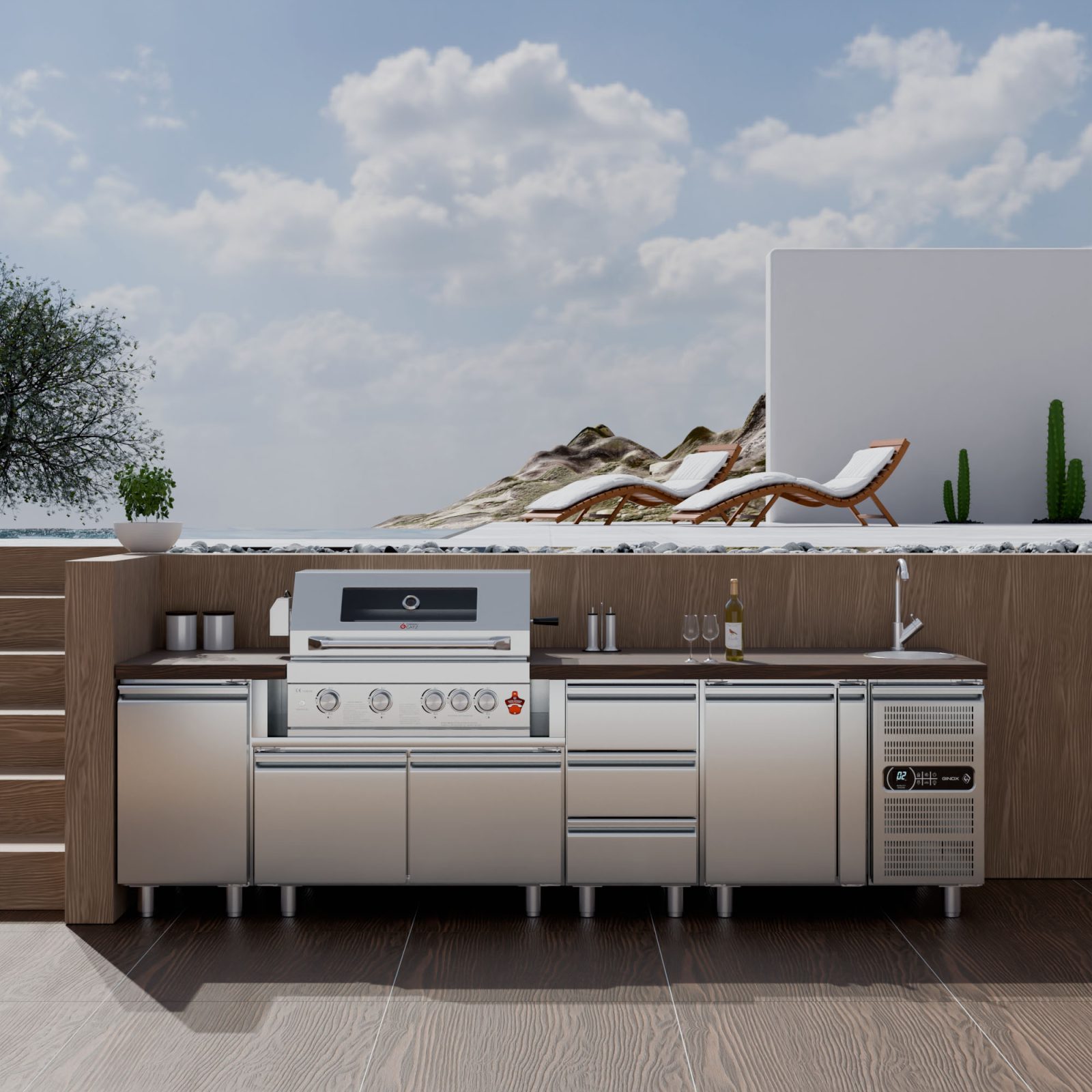 ΕΡΜΑΡΙΟ INOX BBQ TGH-B1-B4-G ΜΕ ΠΟΡΤΕΣ - Image 8