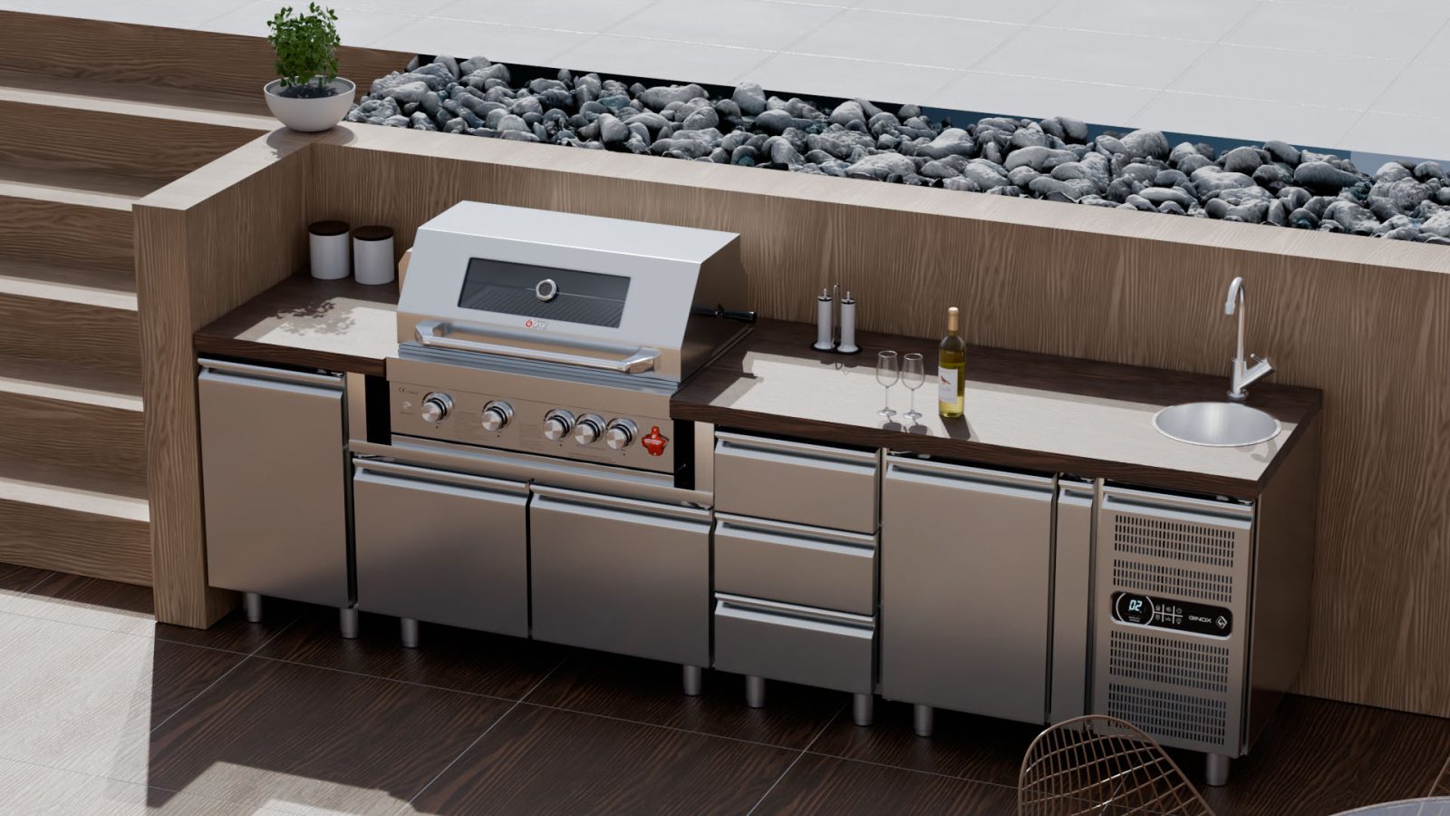 ΕΡΜΑΡΙΟ INOX BBQ TGH-B1-B4-G ΜΕ ΠΟΡΤΕΣ - Image 9