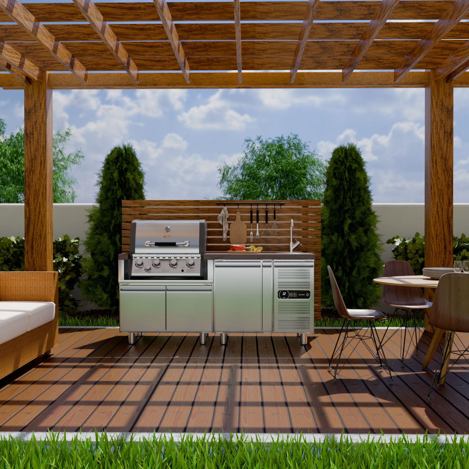 ΕΡΜΑΡΙΟ INOX BBQ TGH-B1-M61 ΜΕ ΠΟΡΤΕΣ - Image 8