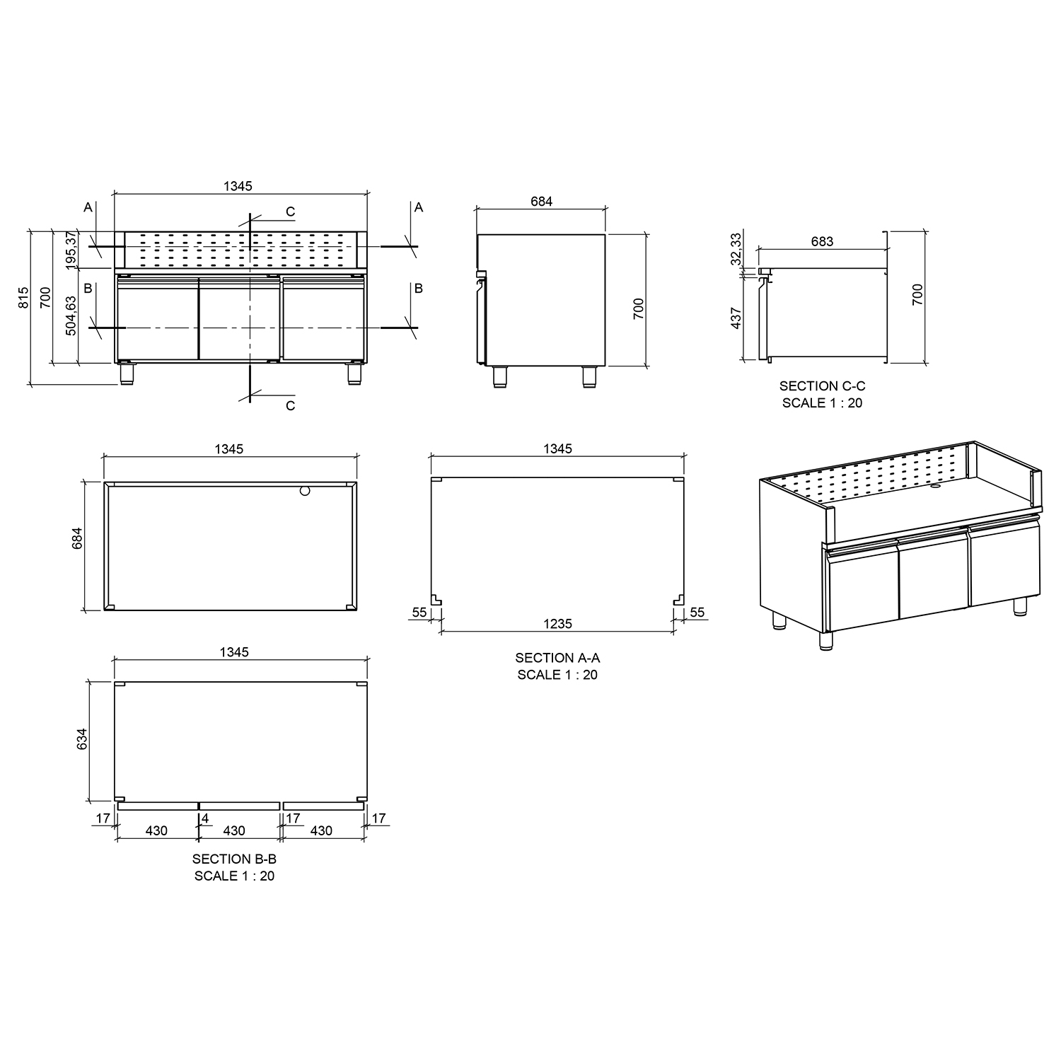ΕΡΜΑΡΙΟ INOX BBQ TGH-B1-B8B-G ΜΕ ΠΟΡΤΕΣ - Image 5
