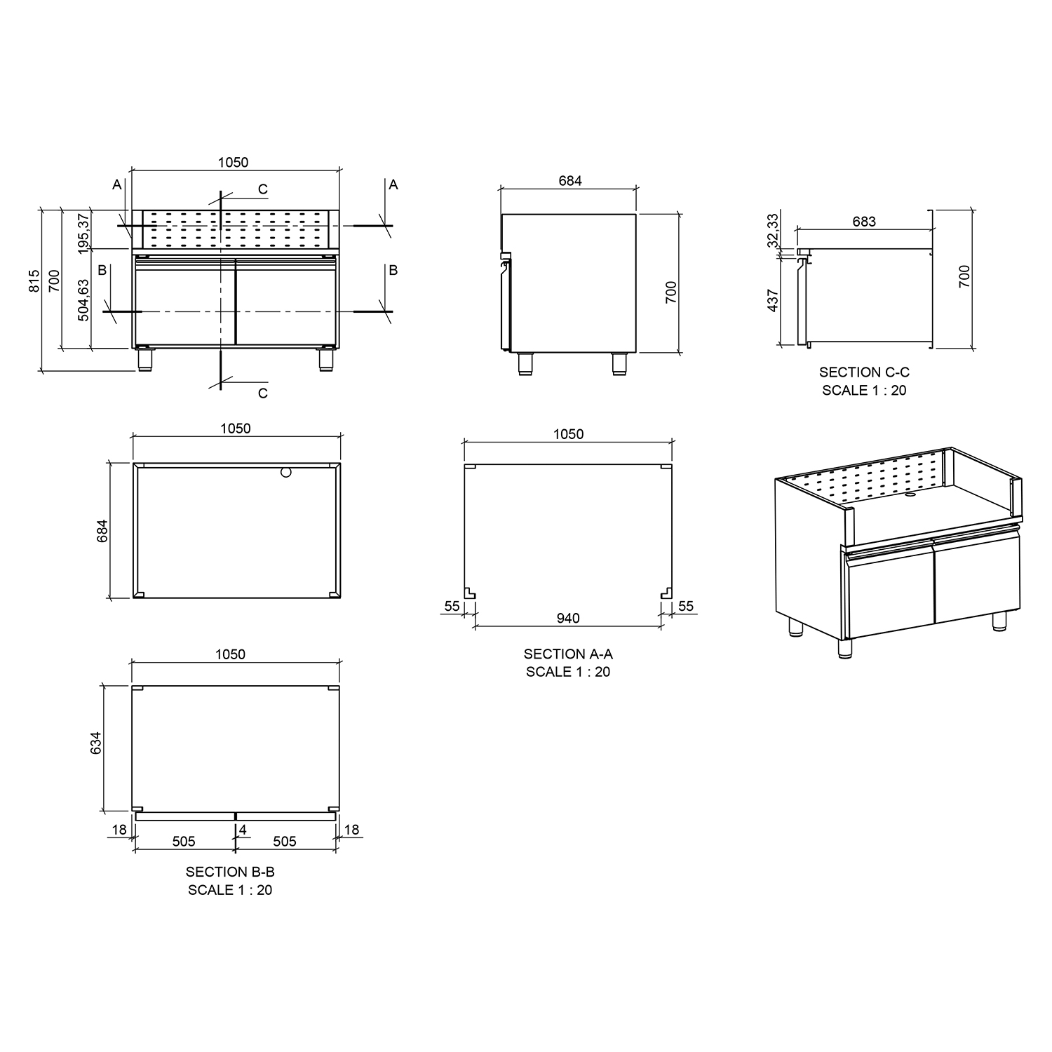 ΕΡΜΑΡΙΟ INOX BBQ TGH-B1-B4-G ΜΕ ΠΟΡΤΕΣ - Image 5