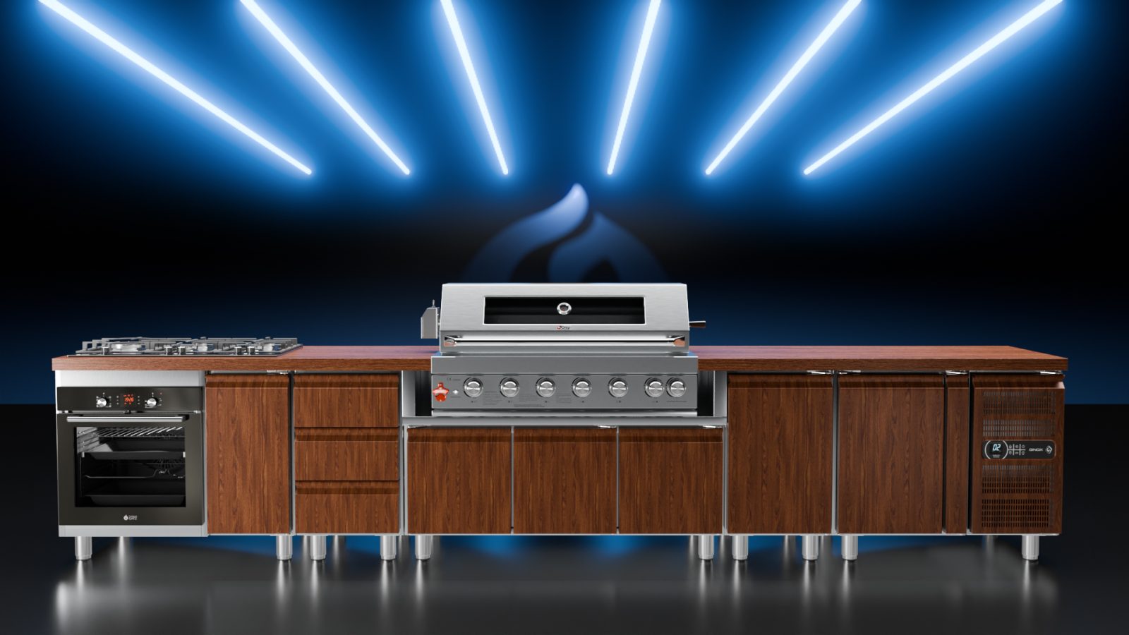 BBQ ΥΓΡΑΕΡΙΟΥ SEMI-PROF TGH-BI-B8B-G 6+1 26,7kW - Image 22