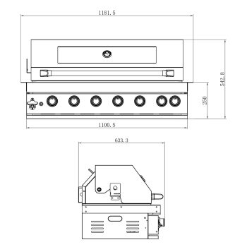 BBQ ΥΓΡΑΕΡΙΟΥ SEMI-PROF TGH-BI-B8B-G 6+1 26,7kW - Image 38